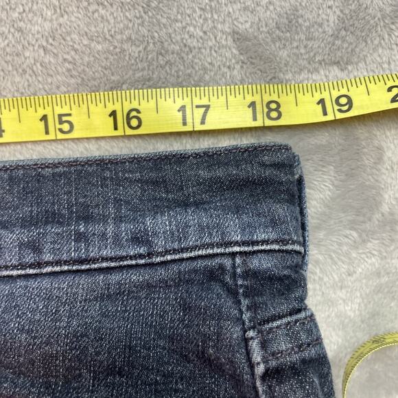 7 For All Mankind Slimmy Jeans Mens 36x34 Blue Dark Wash Denim Stretch Pants - Picture 8 of 10